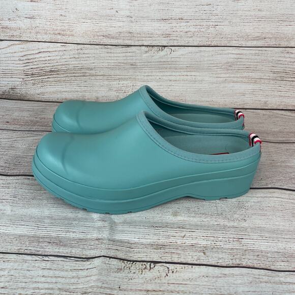 Hunter Play Womens Sz 11 Clogs Green Rubber Gardening Rain - Picture 6 of 10